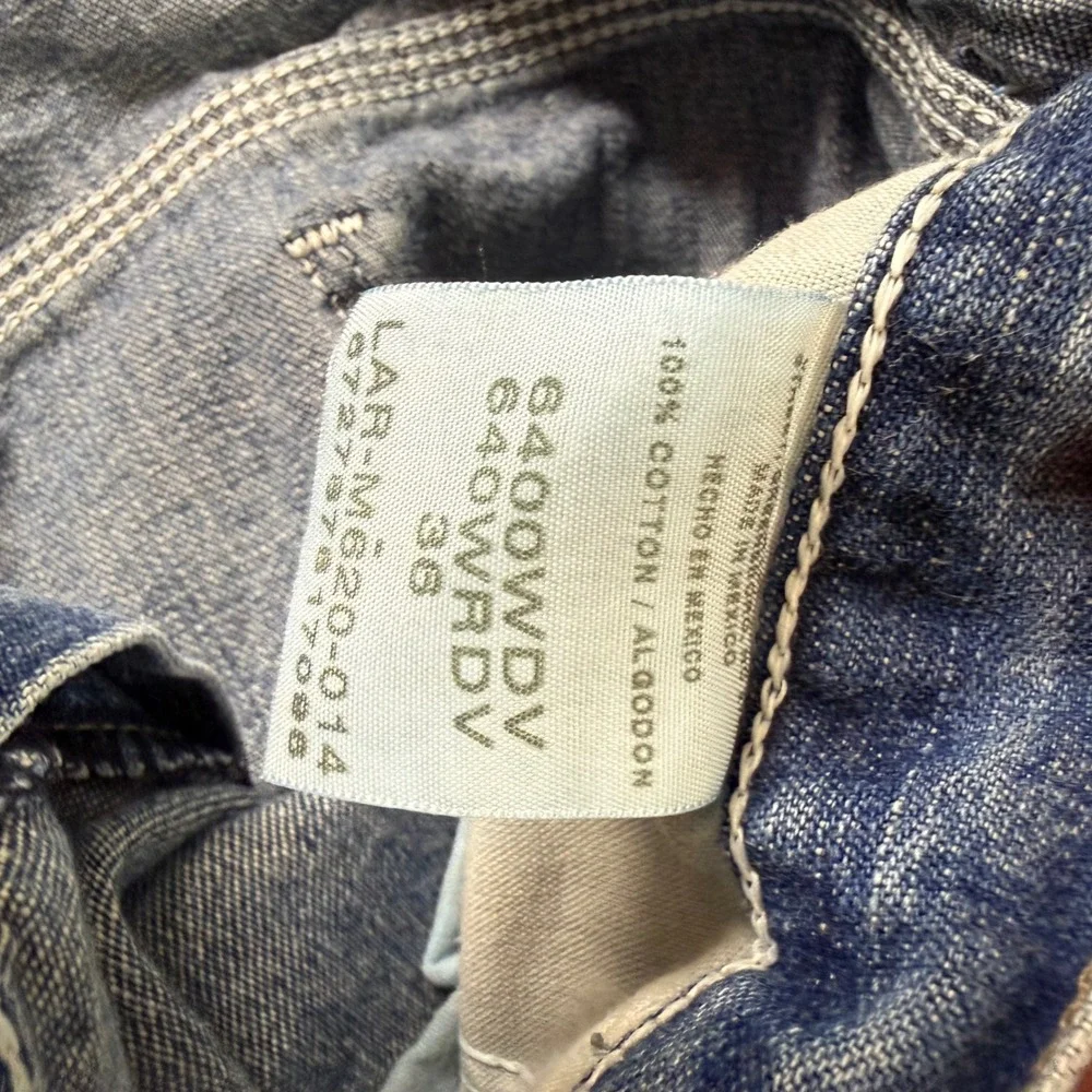 Wrangler Carpenter Denim Shorts Mens 38 Blue Baggy 2000s Workwear 6400WDV
